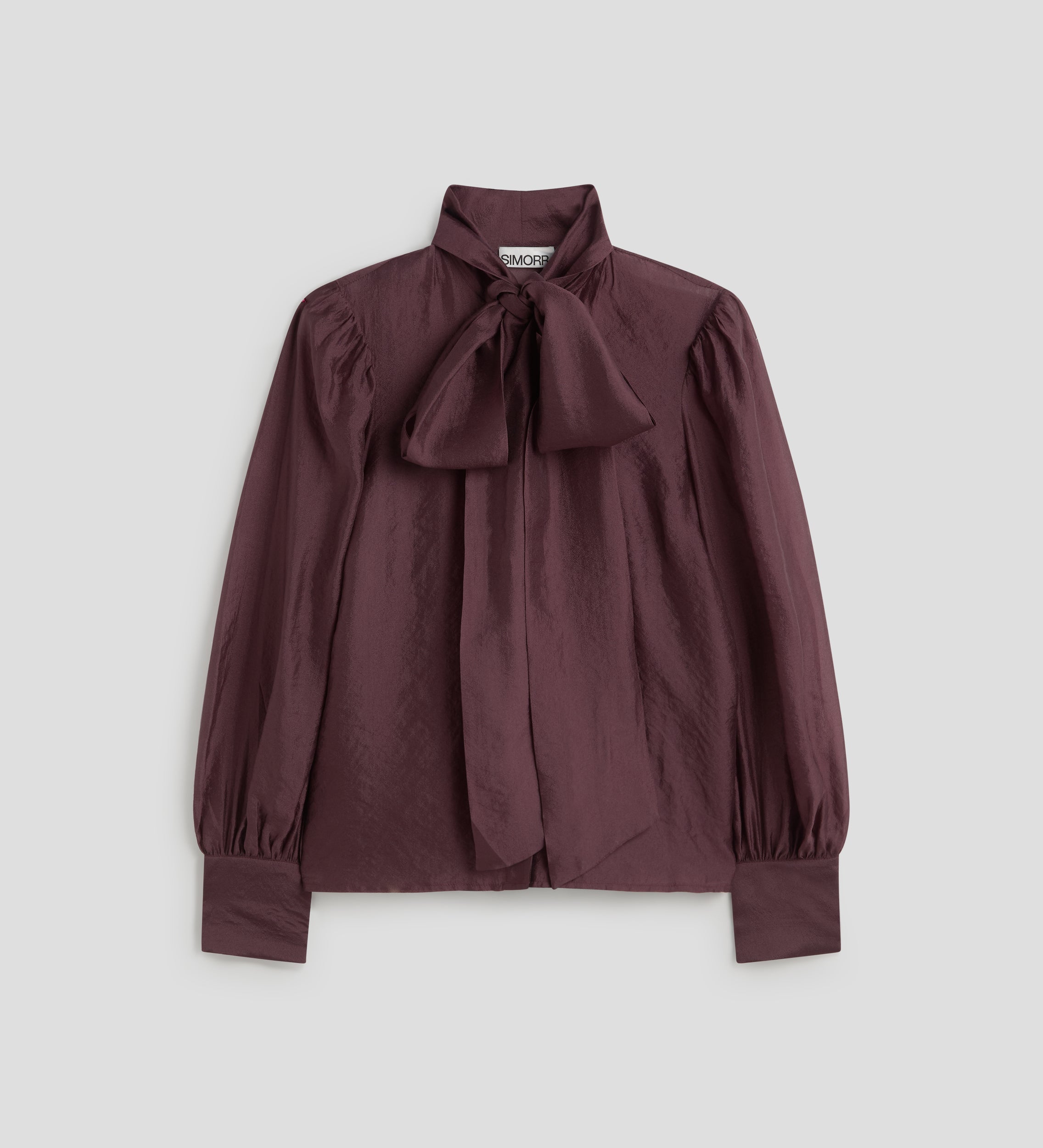 Blouse with a bow neck