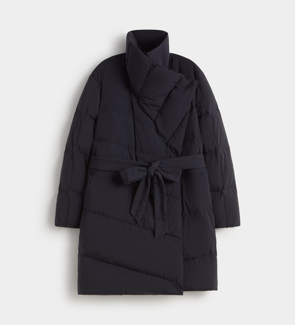 Parka acolchada asimétrica