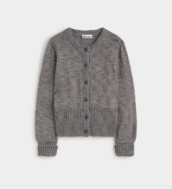 Short knit cardigan