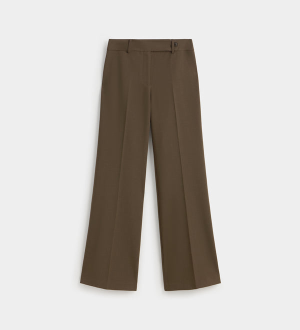 Long flared trousers