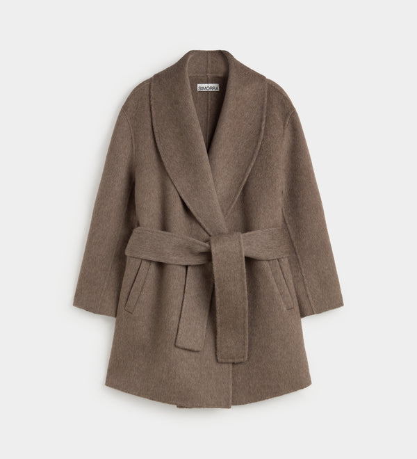 Double-faced wool coat