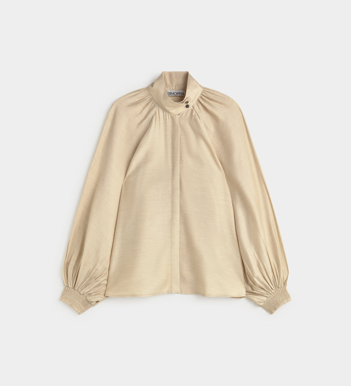 Blusa fluida cuello chimena