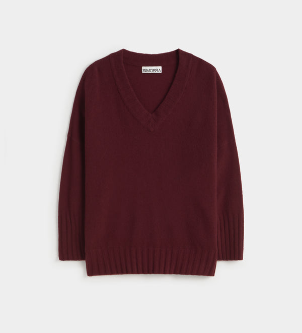 Loose V-neck sweater
