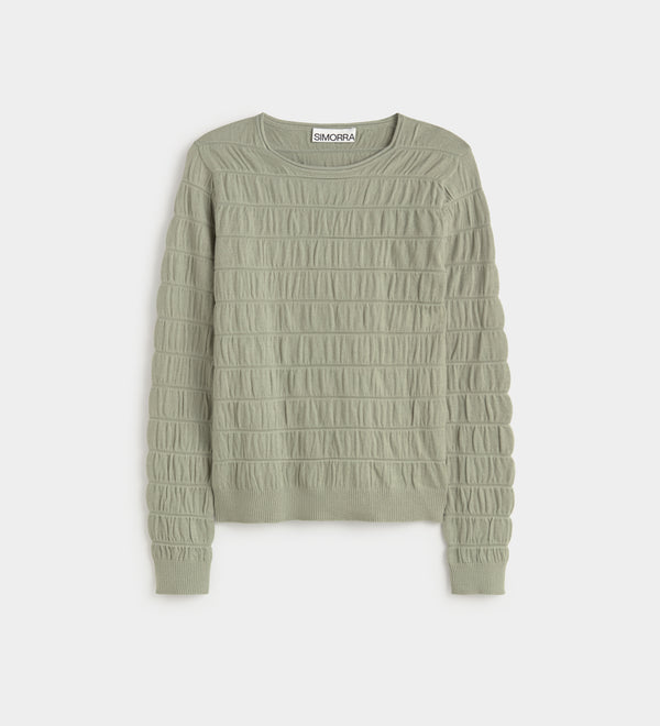 Textured knit sweater