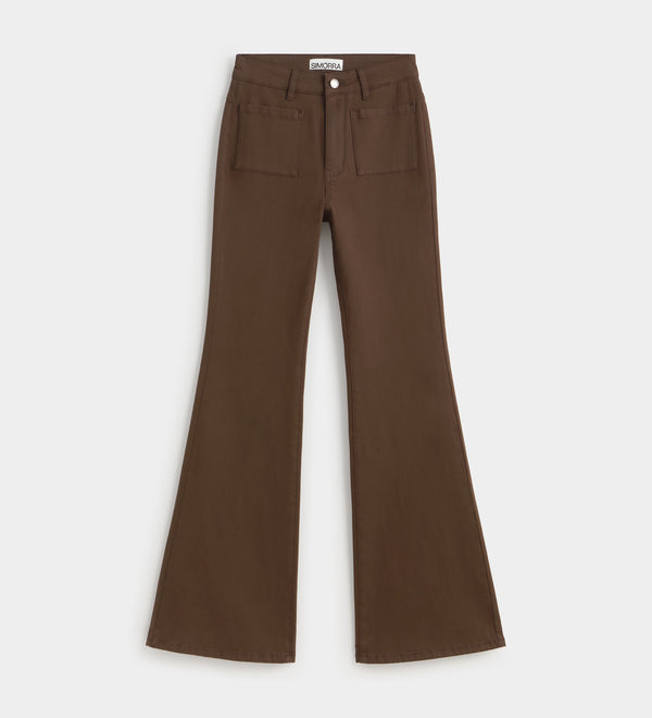 Trousers with patch pockets