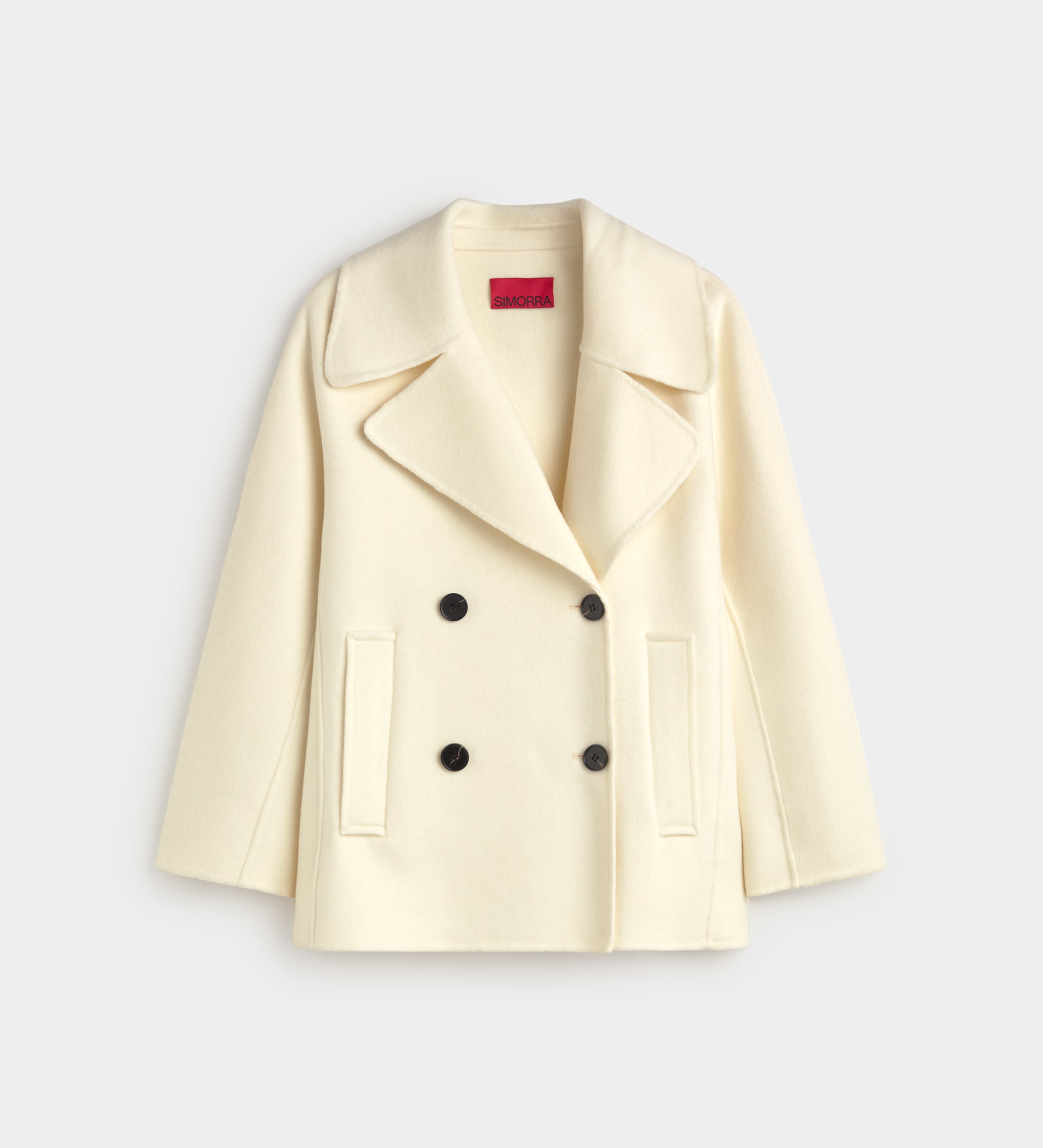 Double-faced wool long jacket