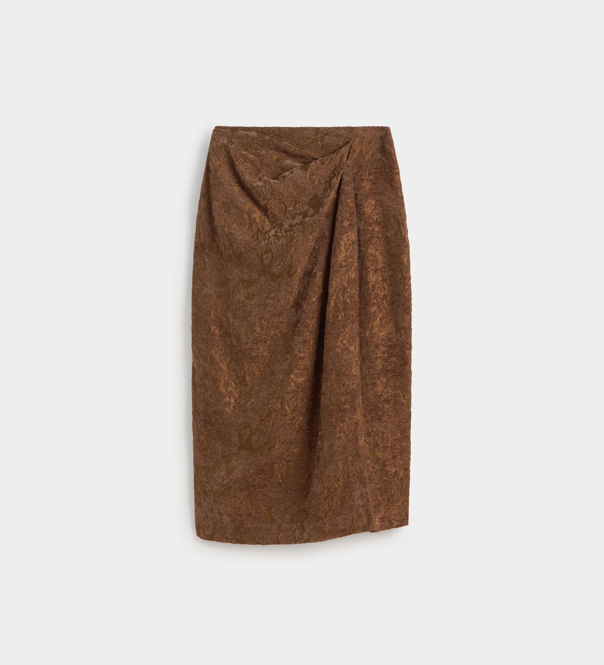 Straight skirt with draping
