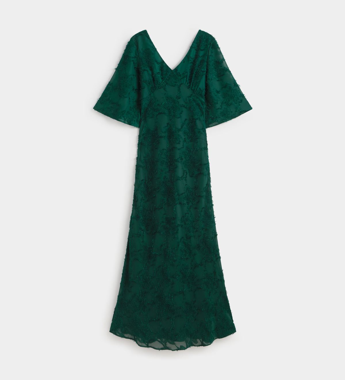 Long fancy-fabric dress