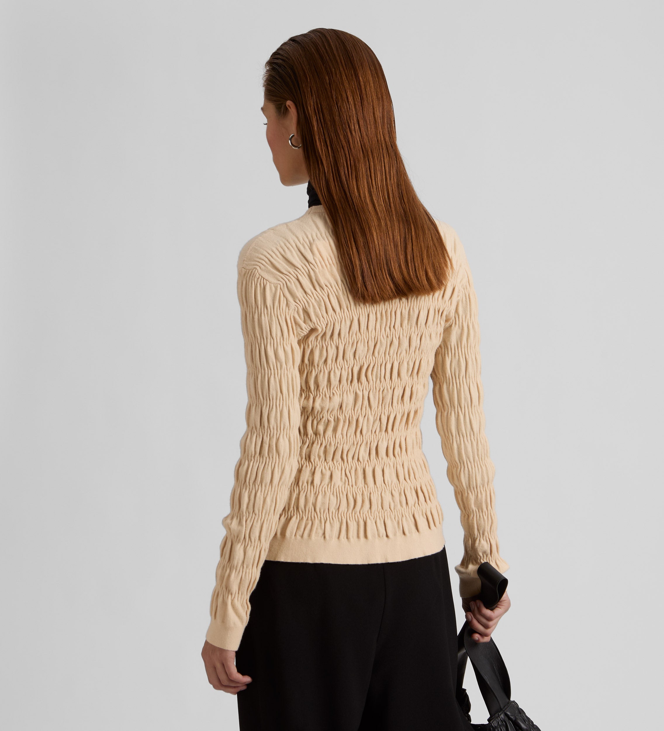 Cardigan corto frunces