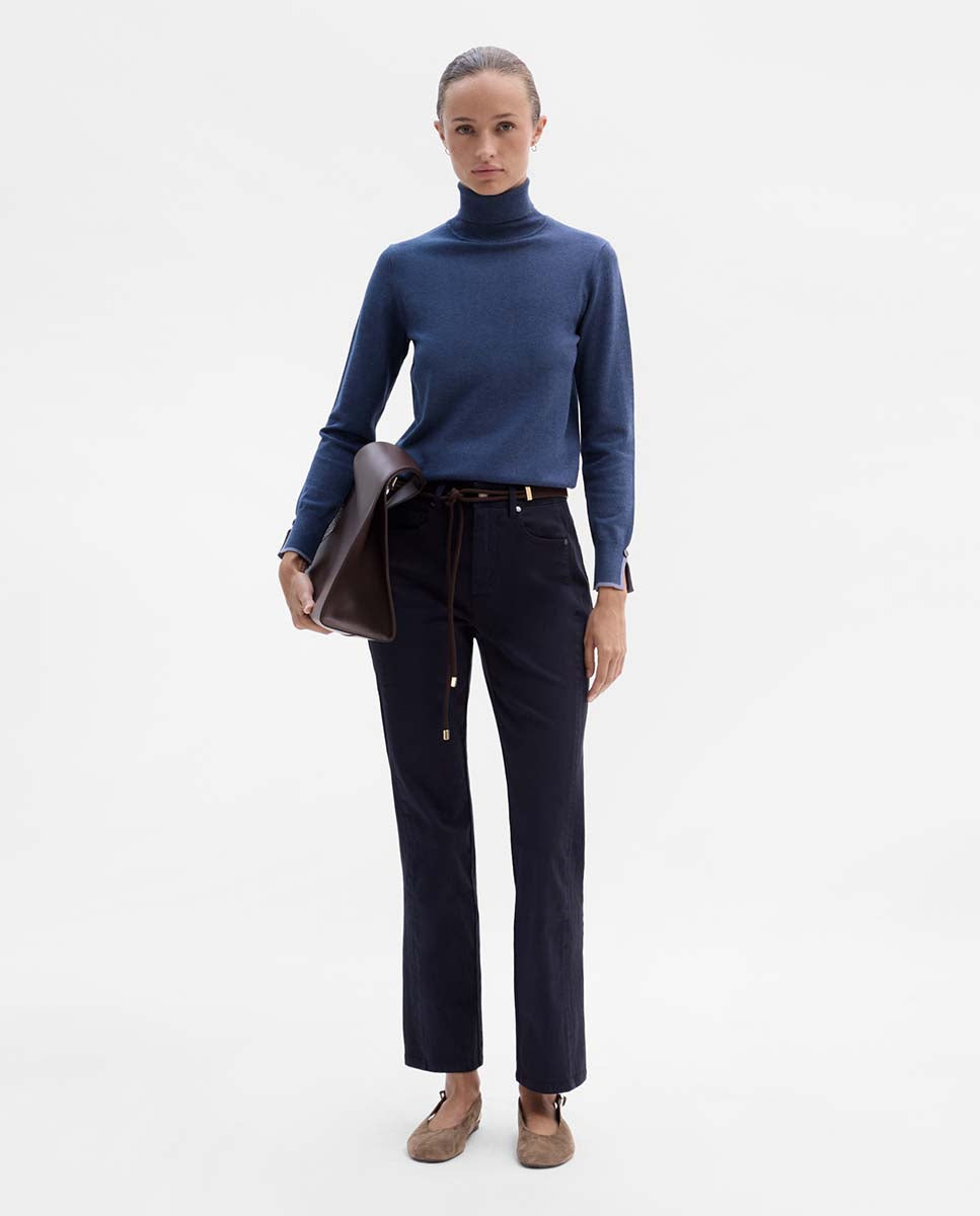 Slim-fit pants embroidery