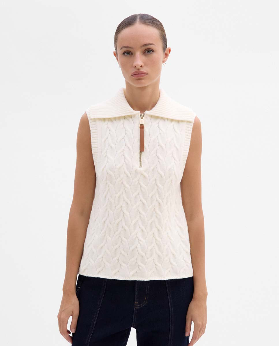 Knitted vest braids