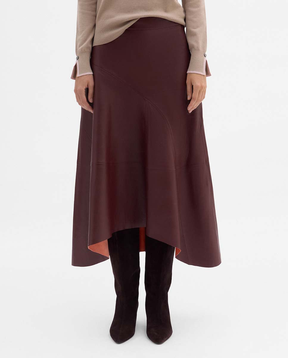 Asymmetrical napa skirt