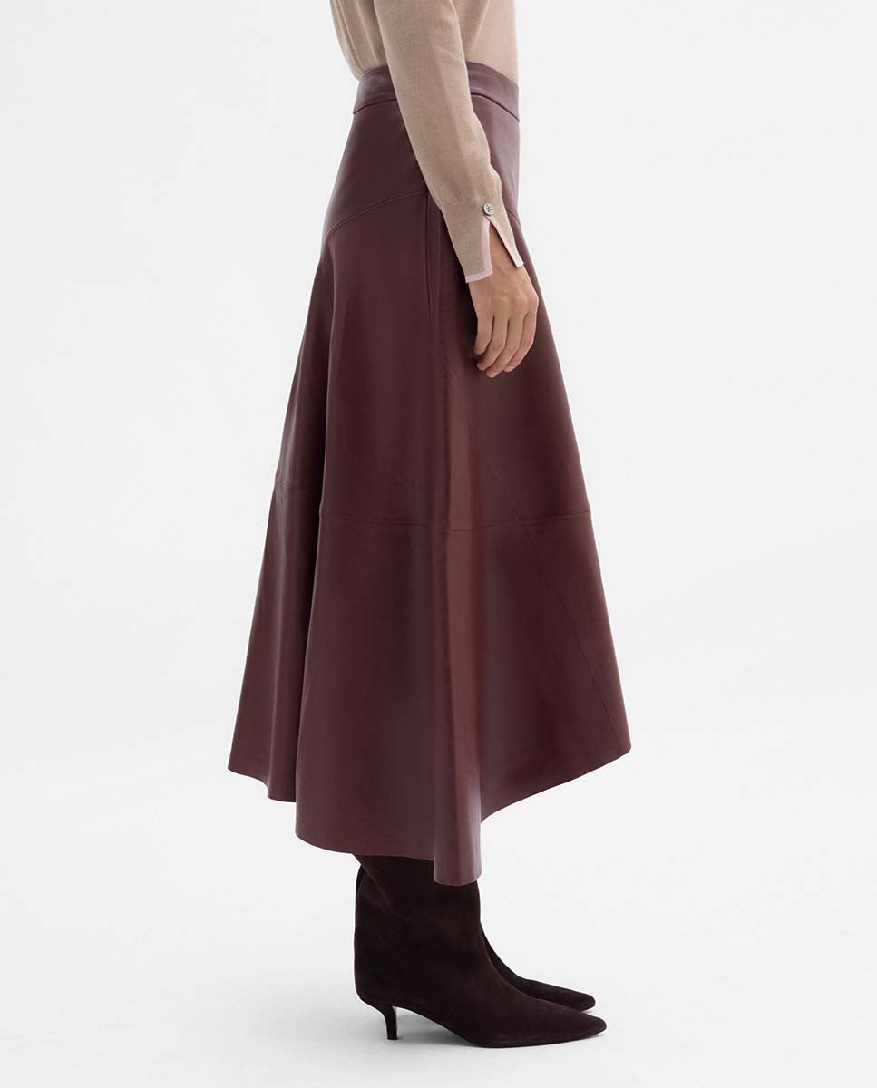 Asymmetrical napa skirt