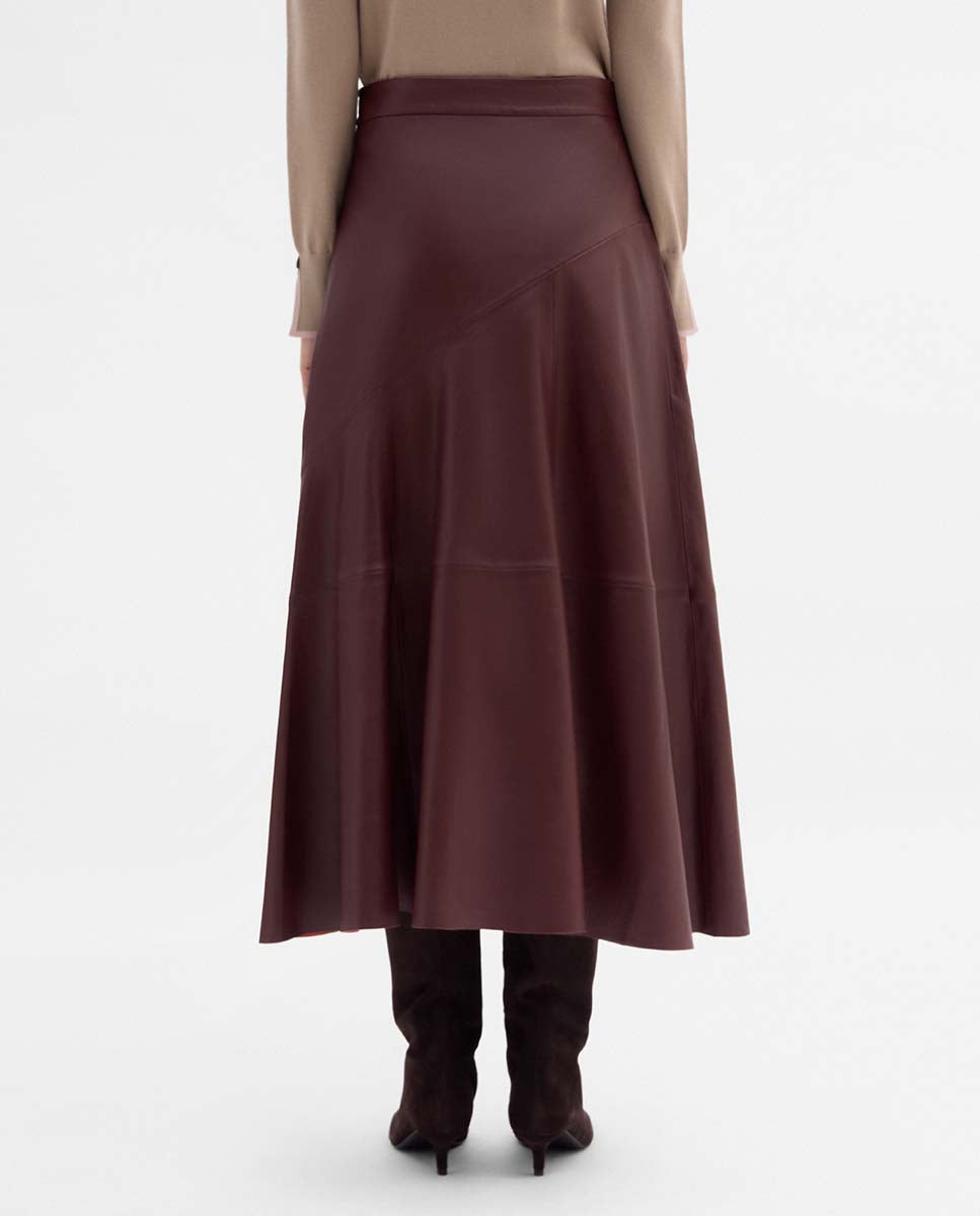 Asymmetrical napa skirt