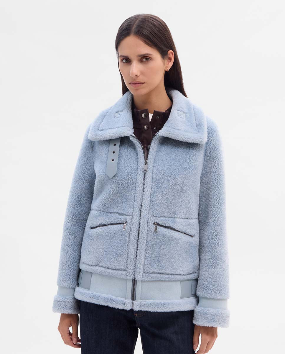 Sheepskin-effect coat