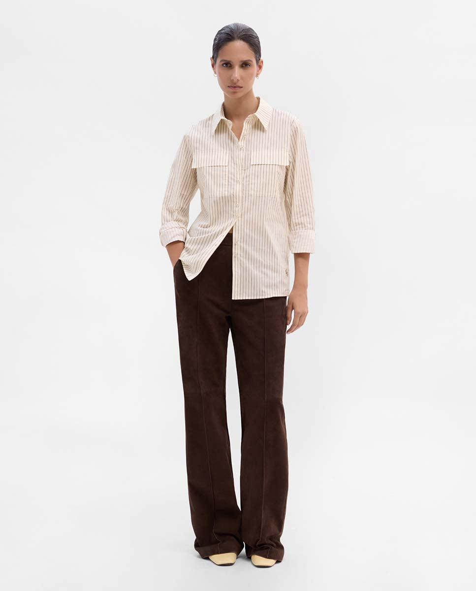 Striped shirt with pockets