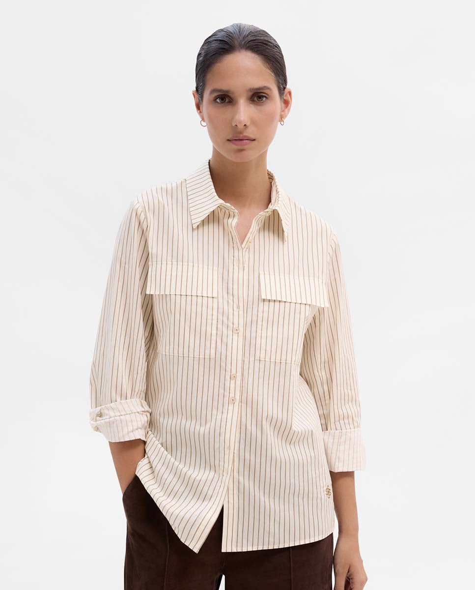 Striped shirt with pockets
