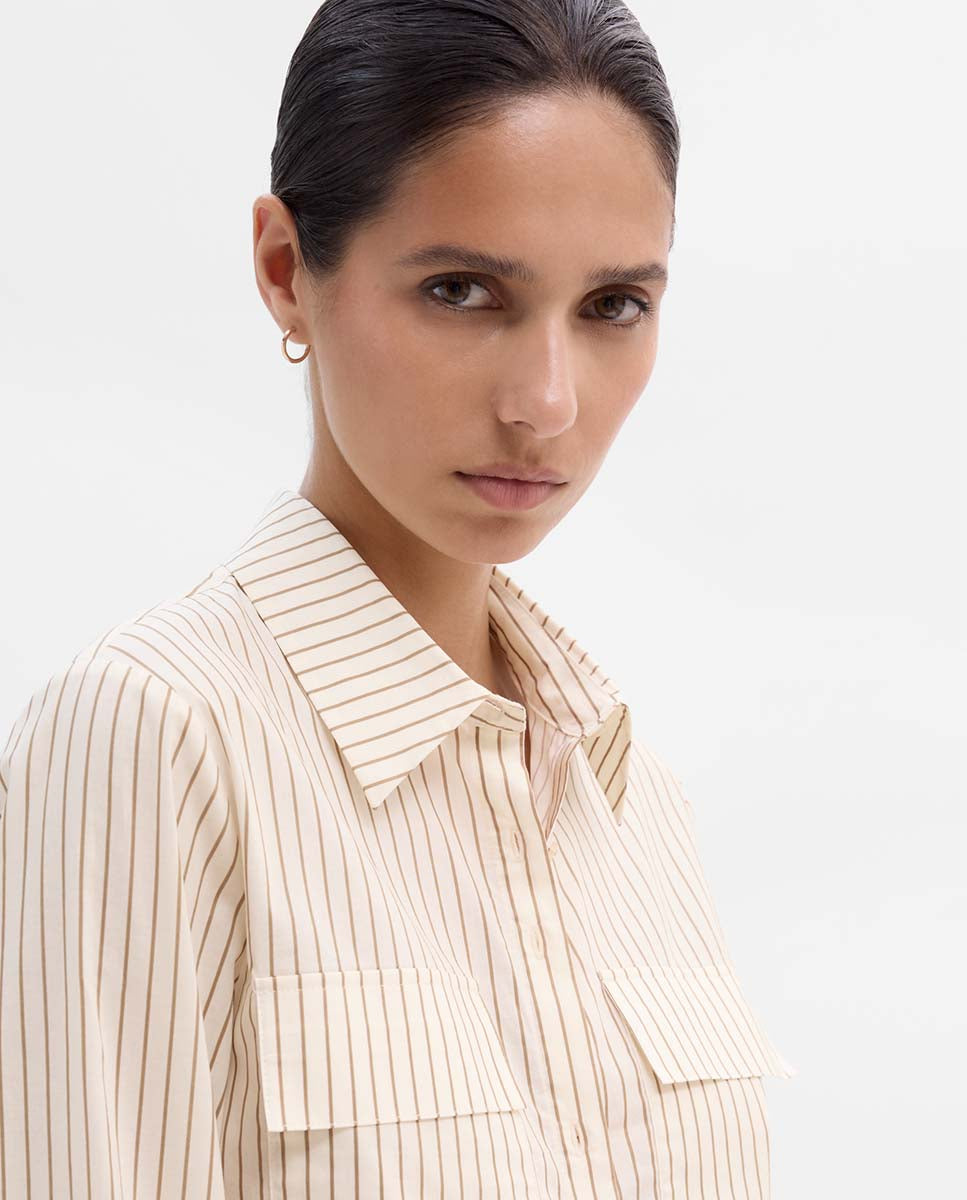 Striped shirt with pockets