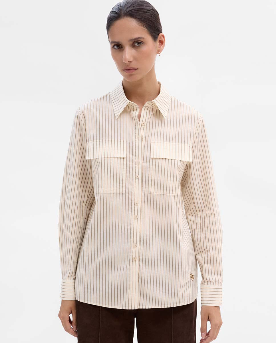 Striped shirt with pockets