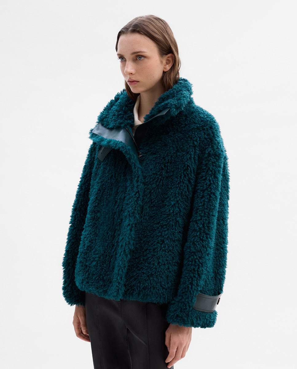 Chaquetón efecto pelo