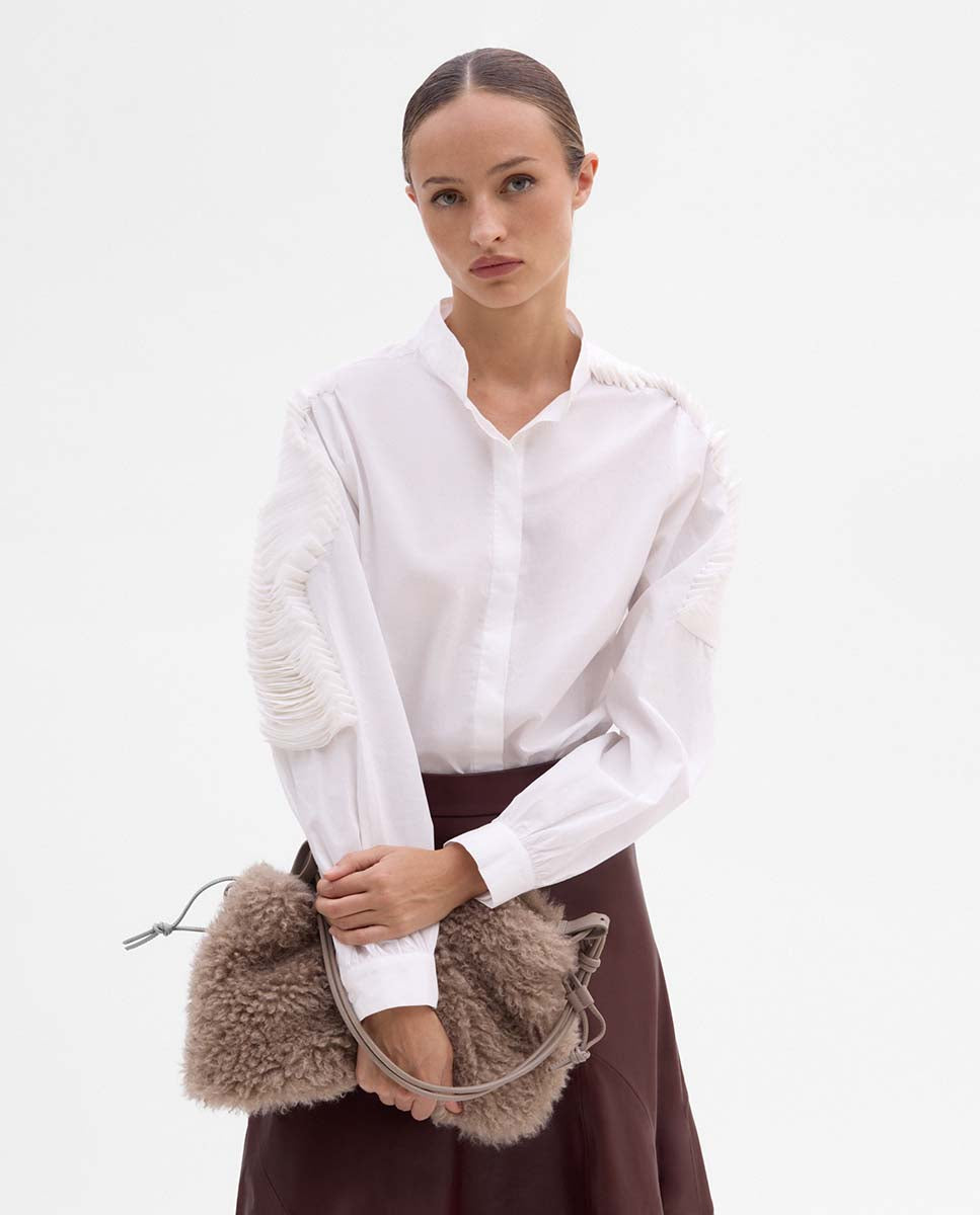 Textile embroidered shirt