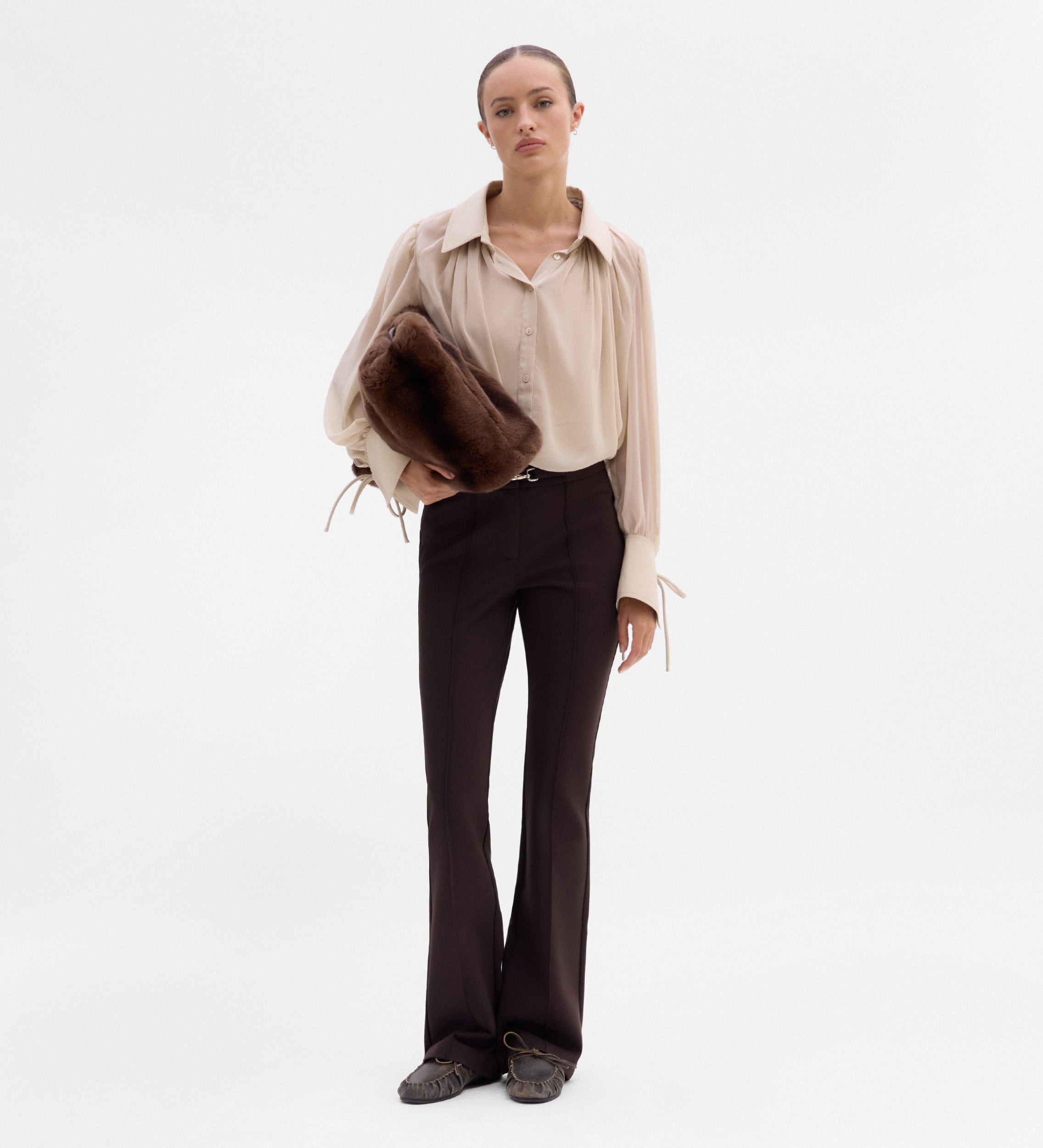 Combined chiffon blouse