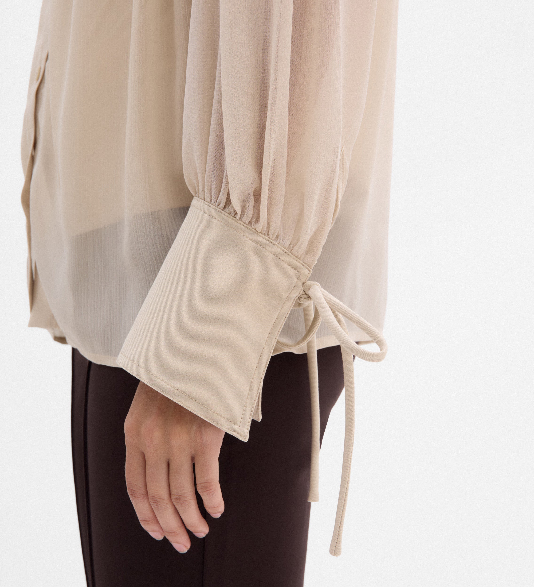 Combined chiffon blouse