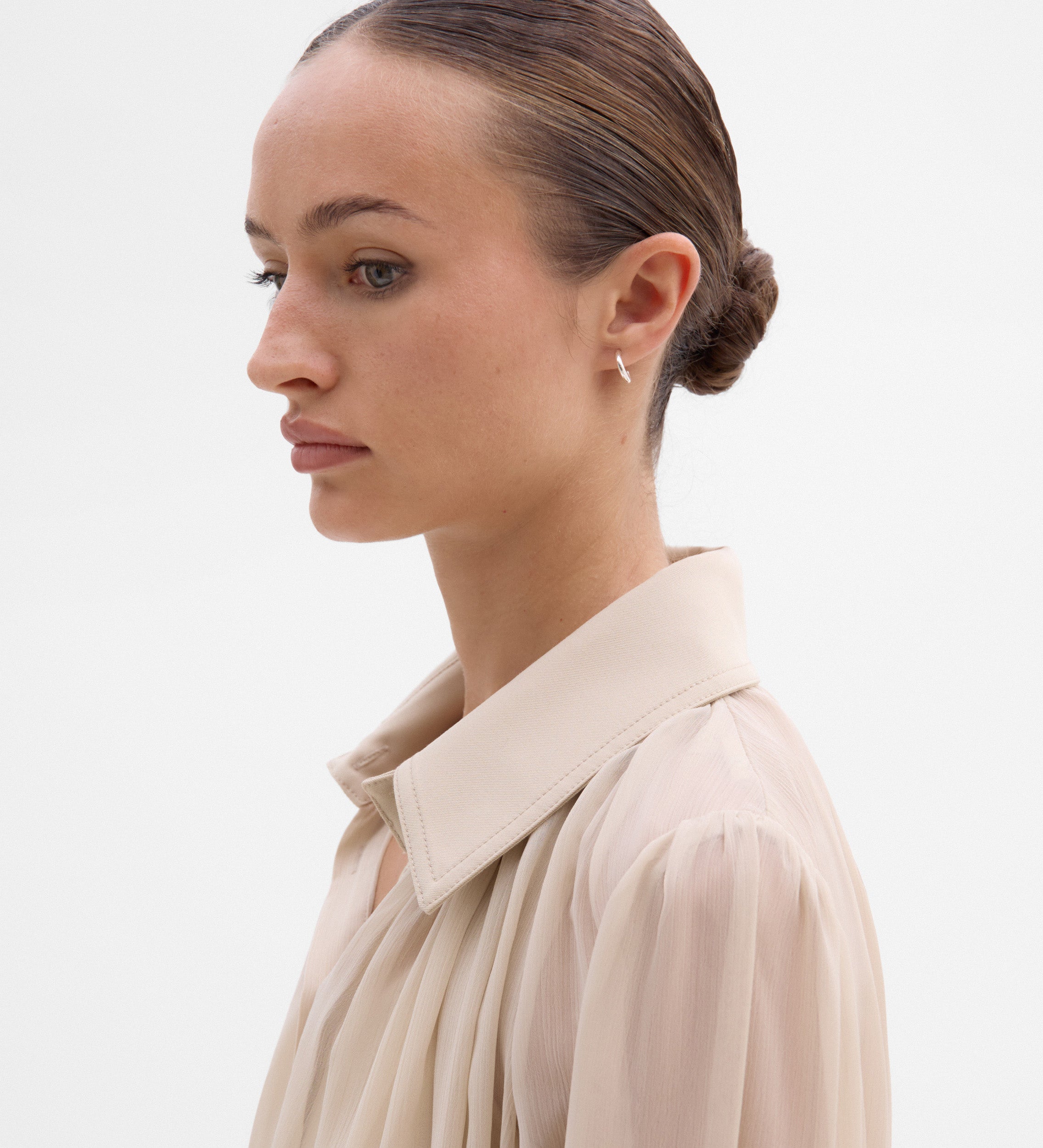 Combined chiffon blouse