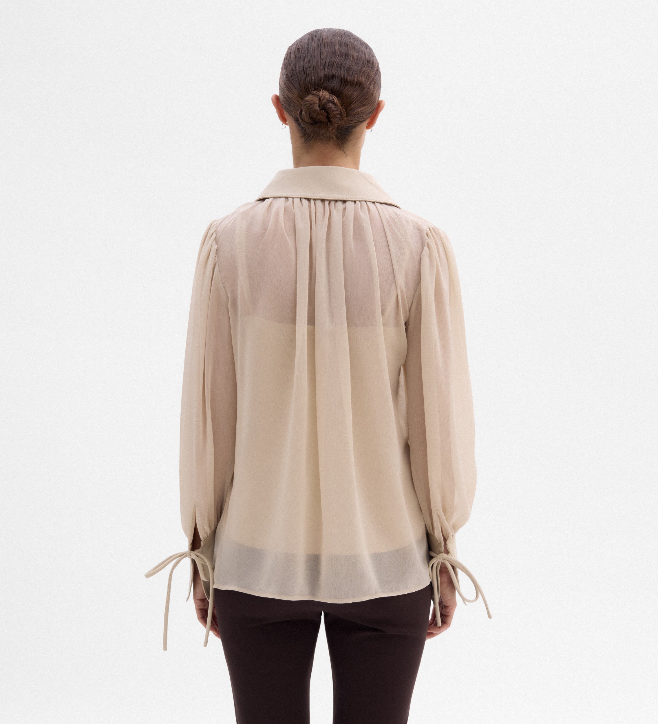 Combined chiffon blouse