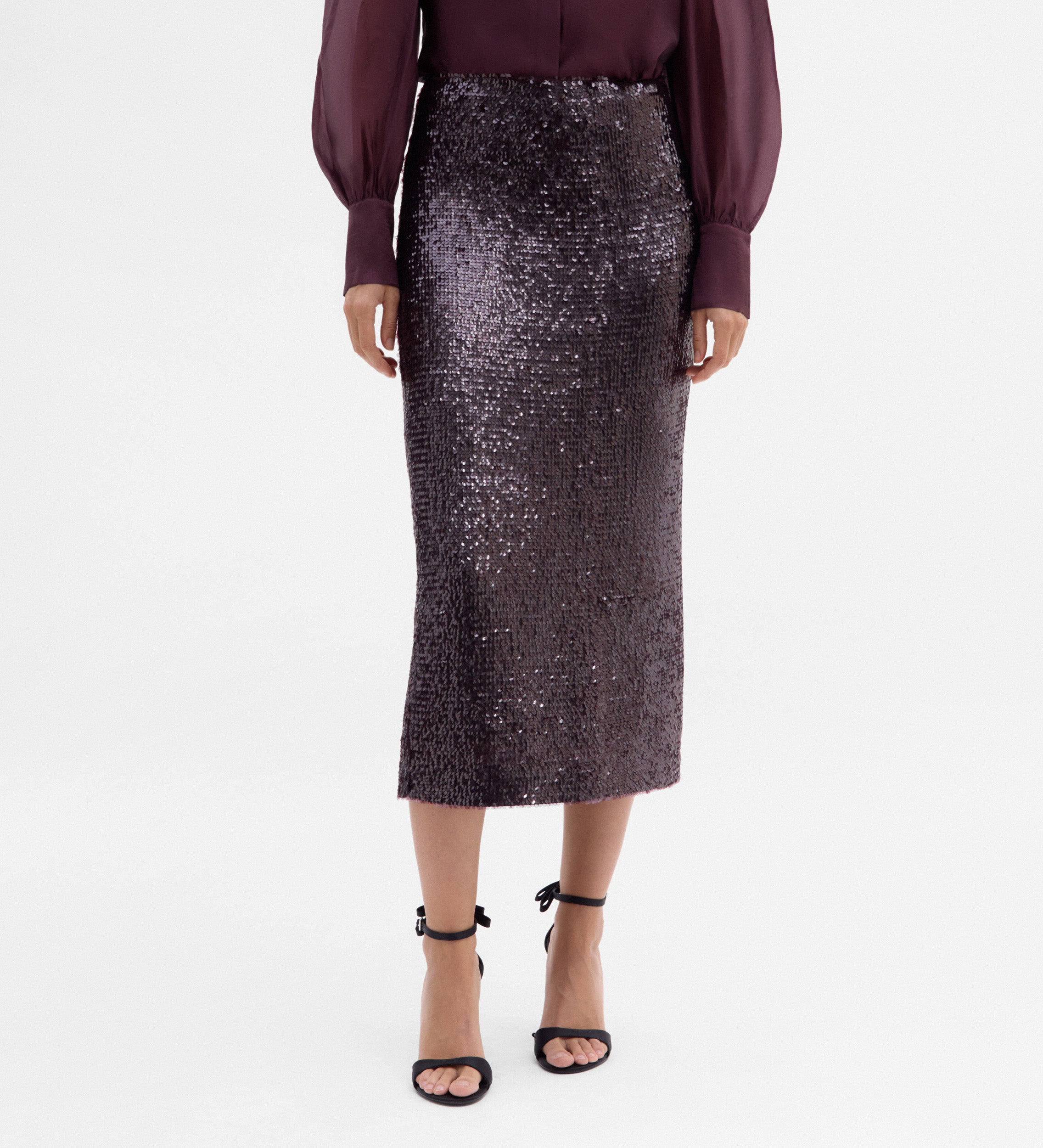 Sequined midi skirt