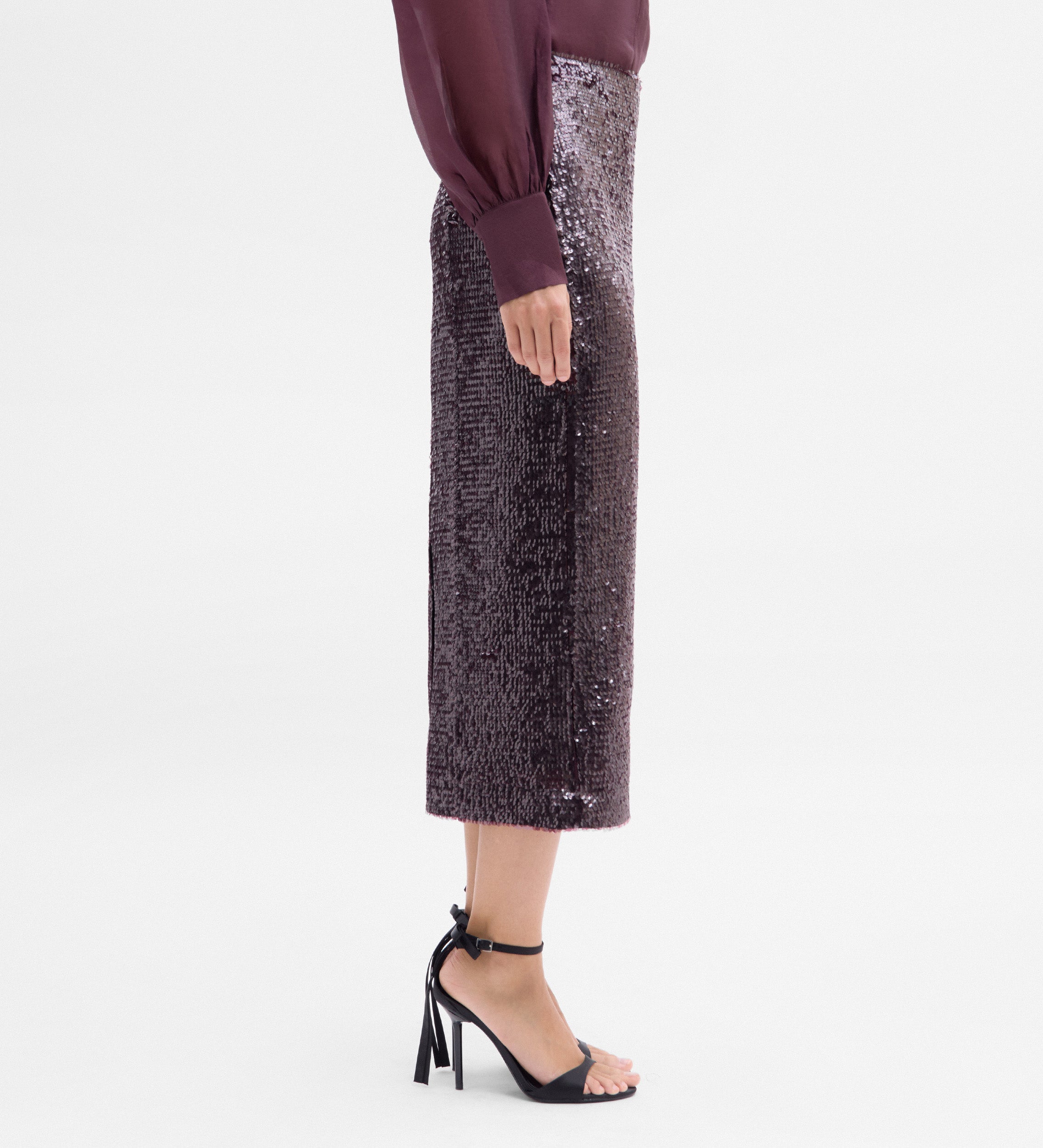 Sequined midi skirt