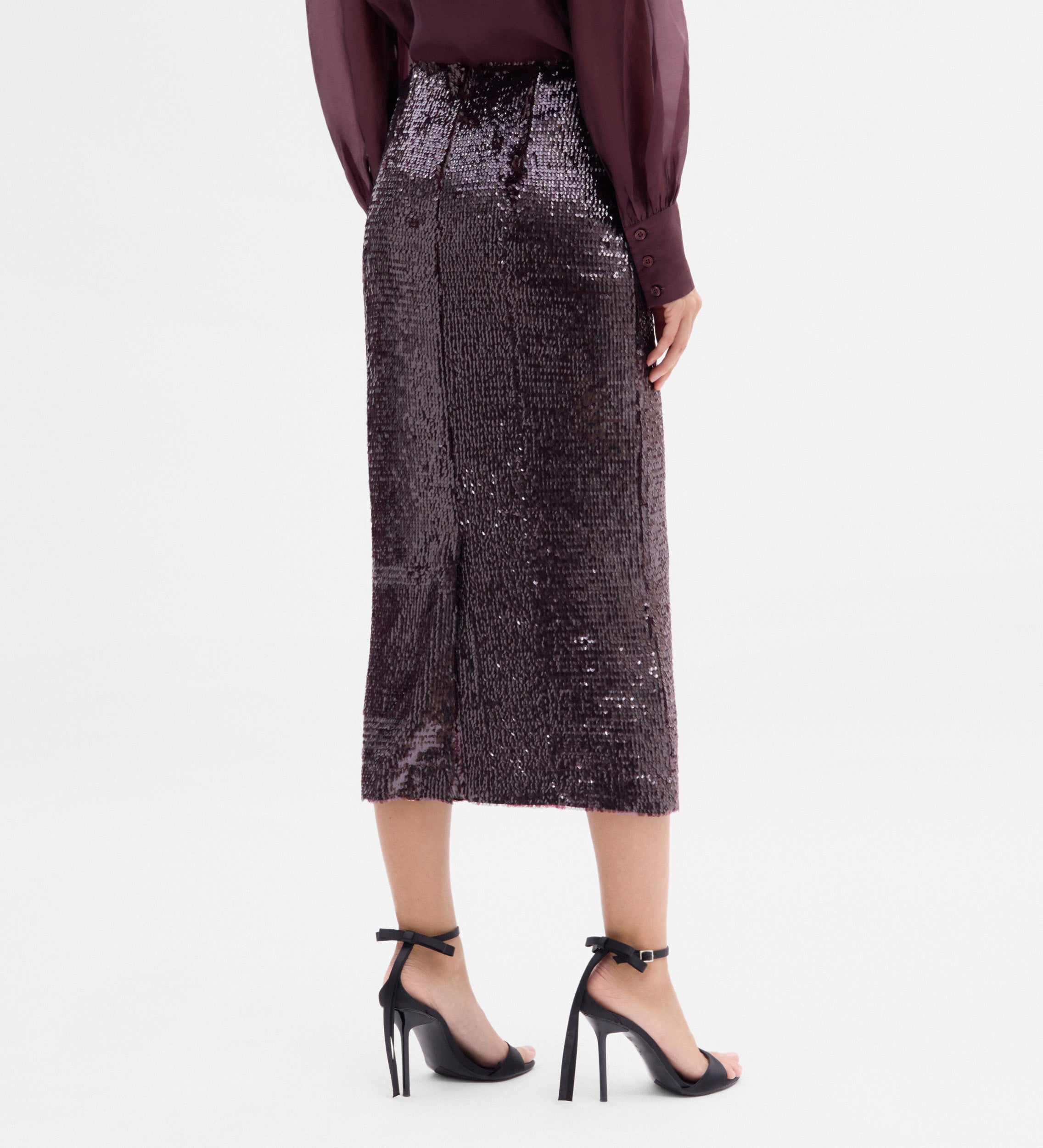 Sequined midi skirt