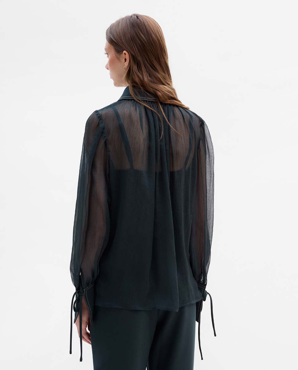 Combined chiffon blouse