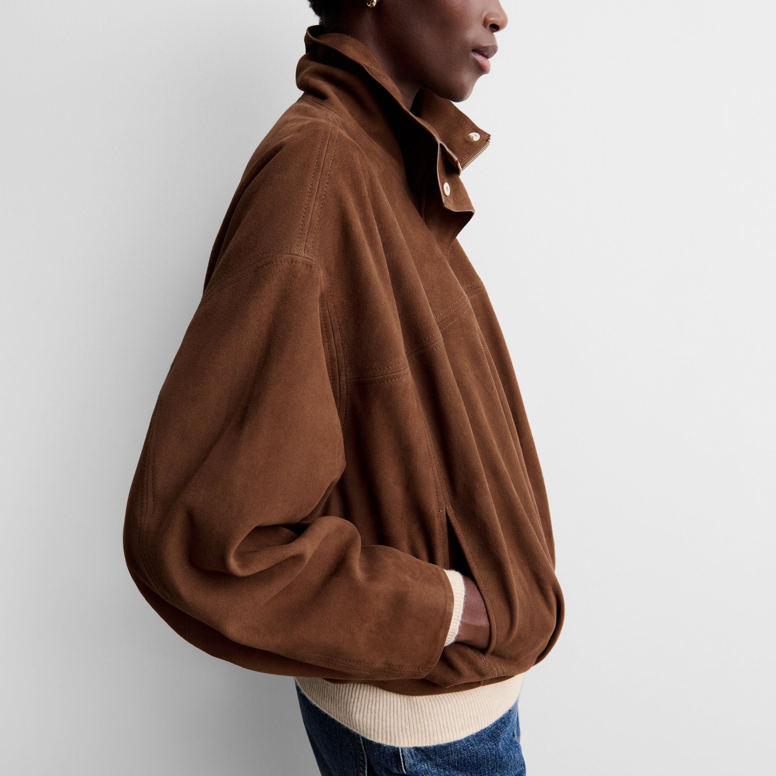 Chaqueta bomber ante