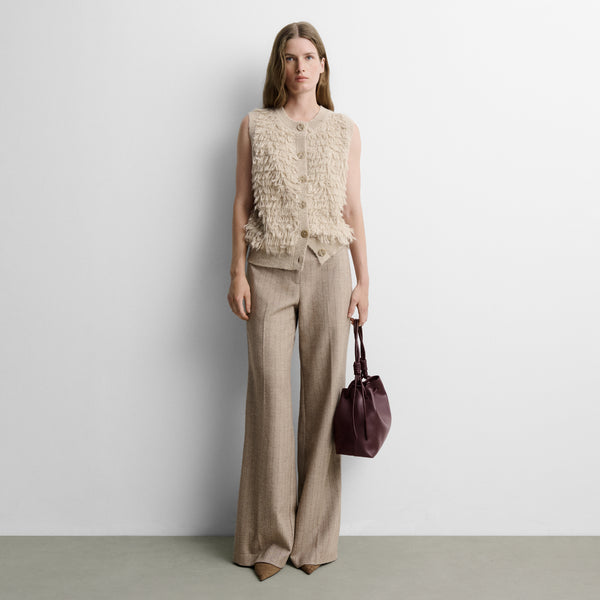 Textured knit gilet