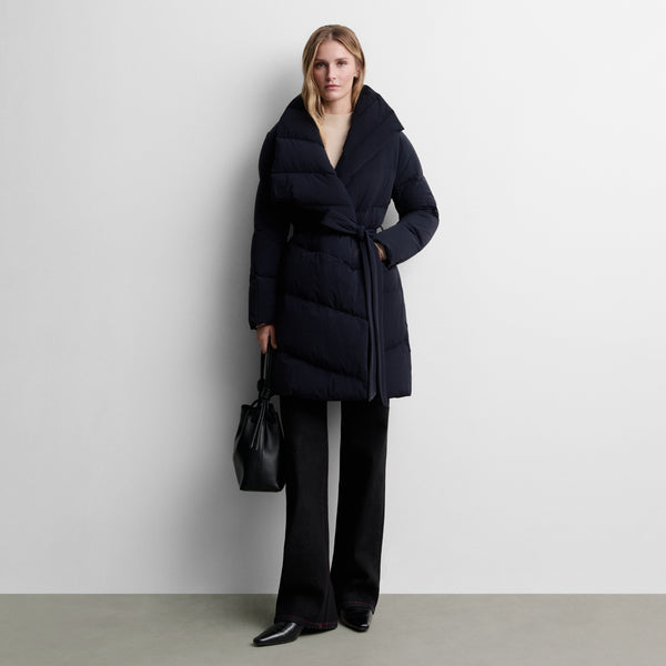 Parka acolchada asimétrica