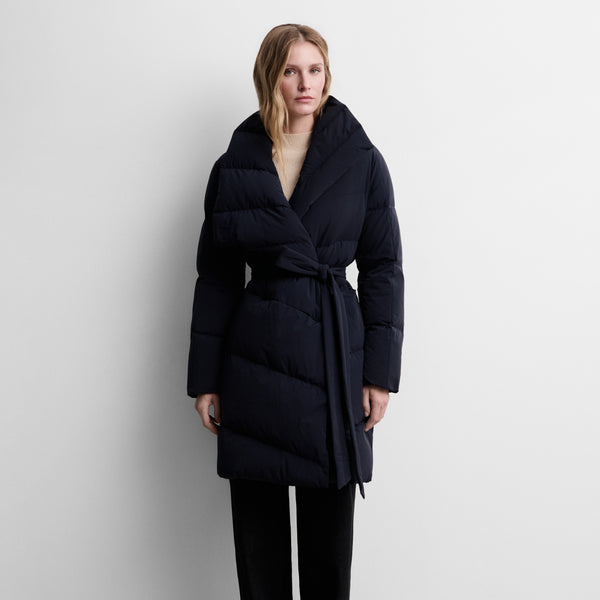 Parka acolchada asimétrica