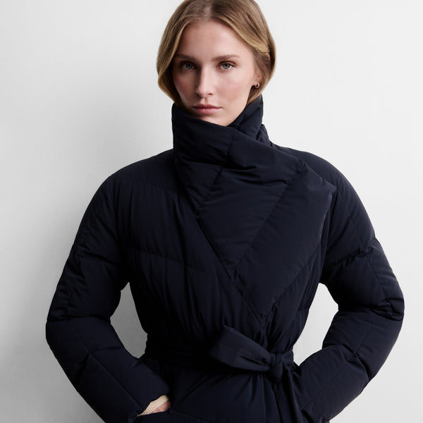 Parka acolchada asimétrica