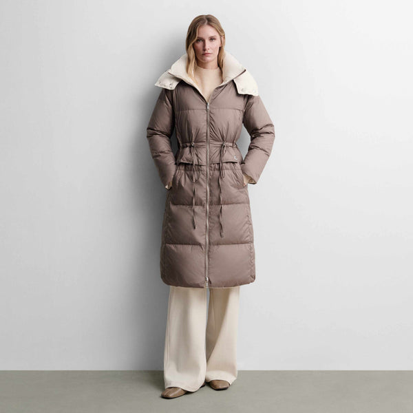 Long reversible puffer jacket