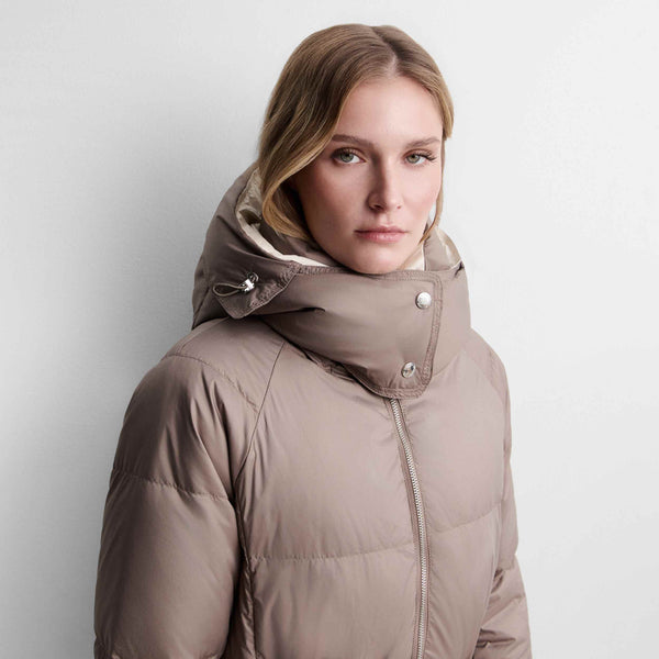 Long reversible puffer jacket