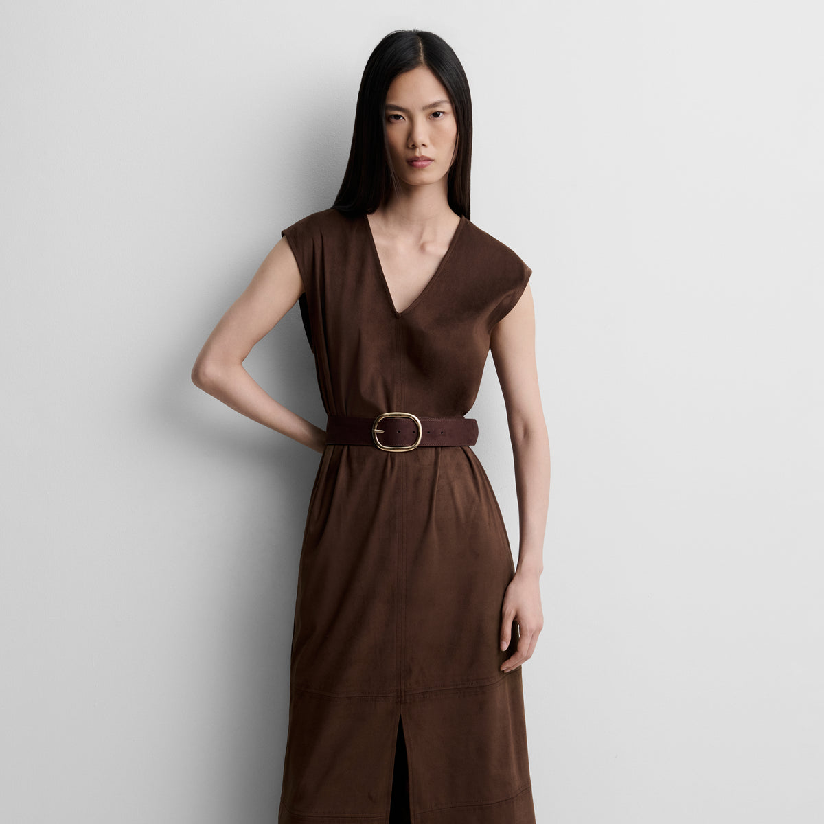 Vestido sisado antelina