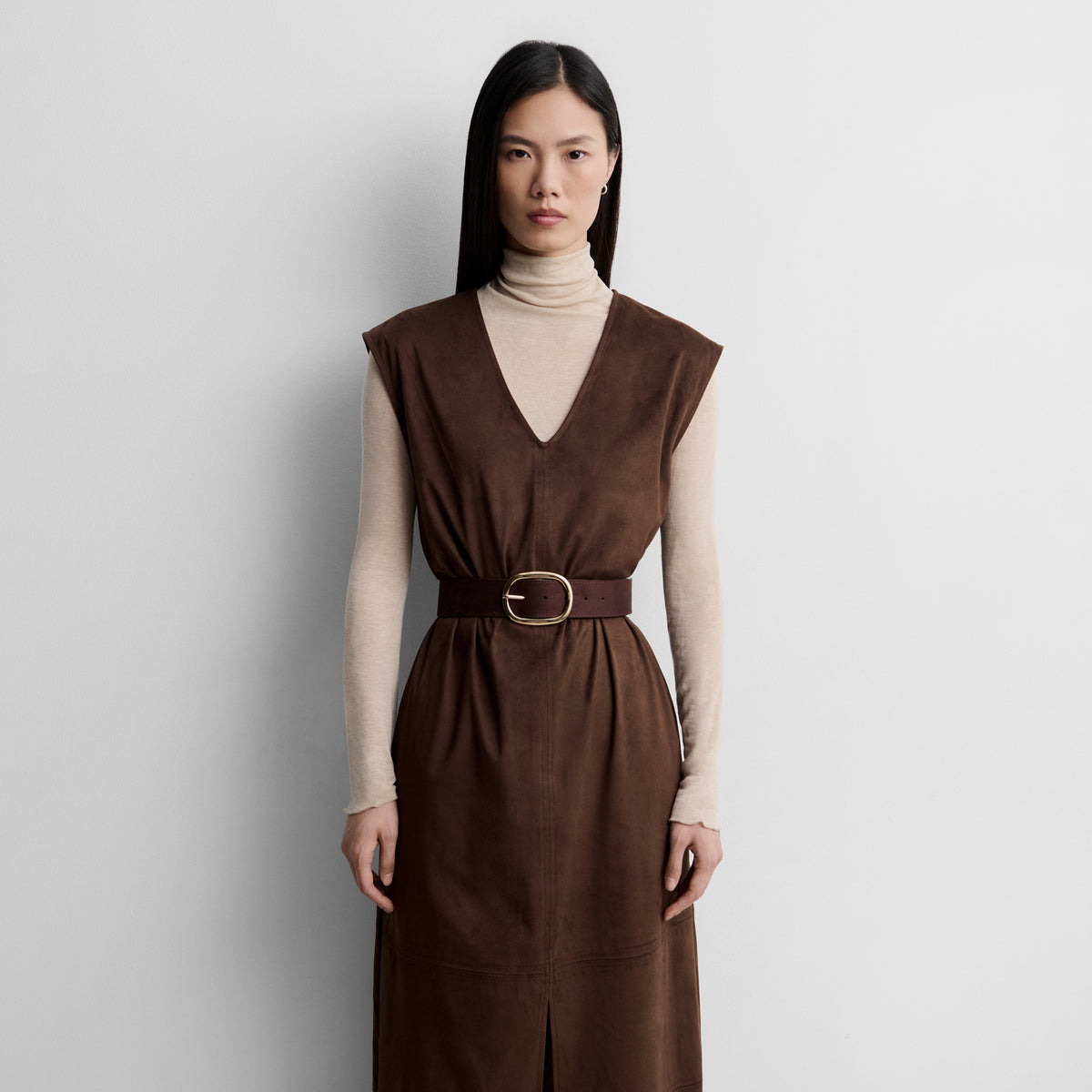 Vestido sisado antelina