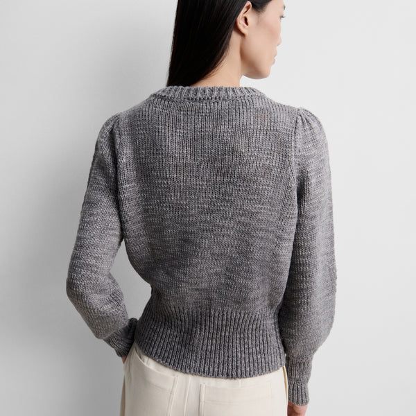 Short knit cardigan