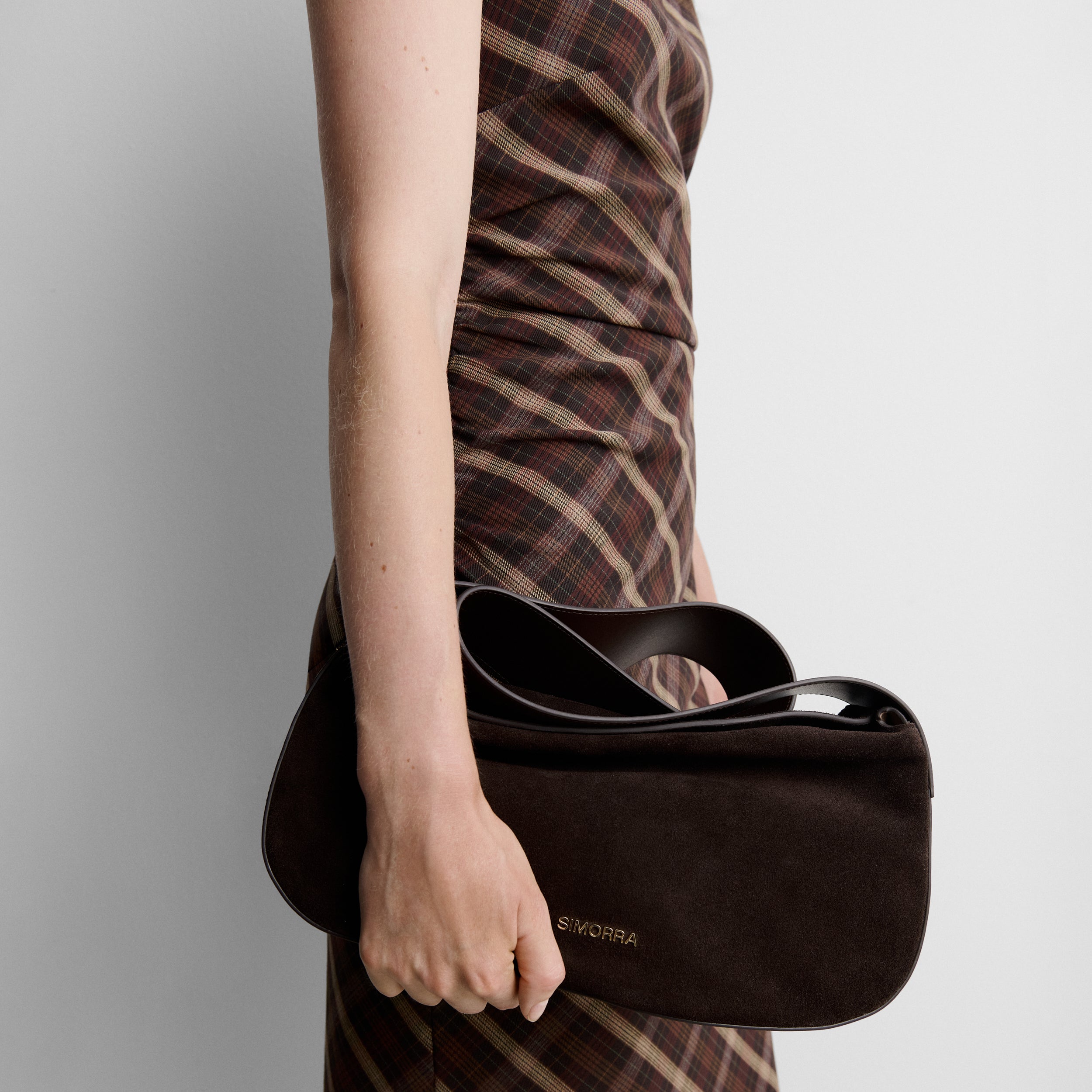 Checked midi dress