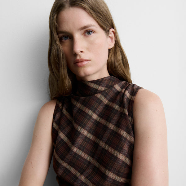 Checked midi dress
