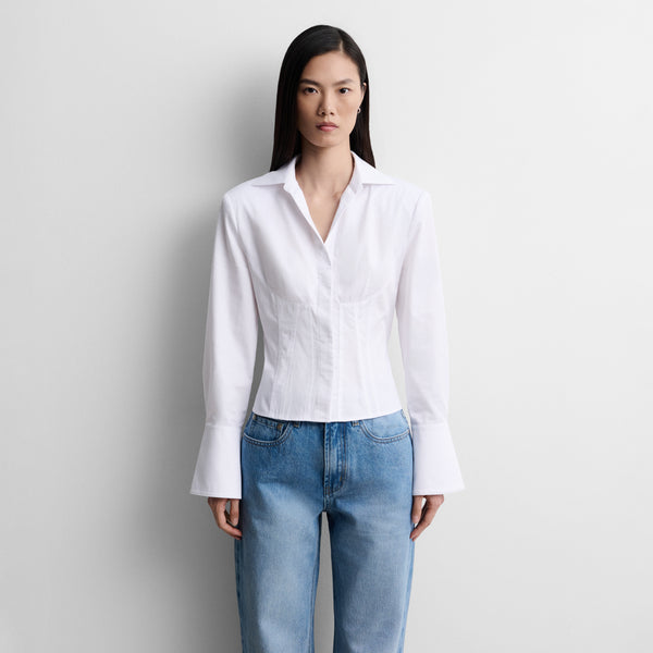 Short corset-style shirt