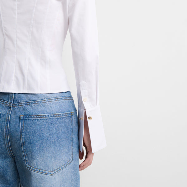 Short corset-style shirt