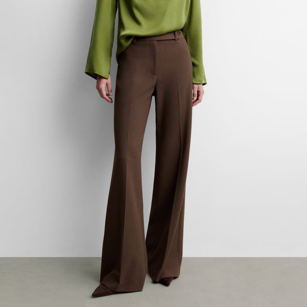 Long flared trousers