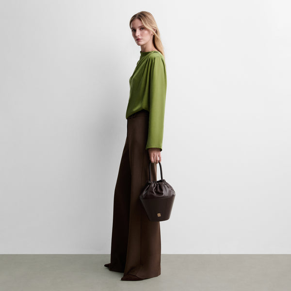 Long flared trousers
