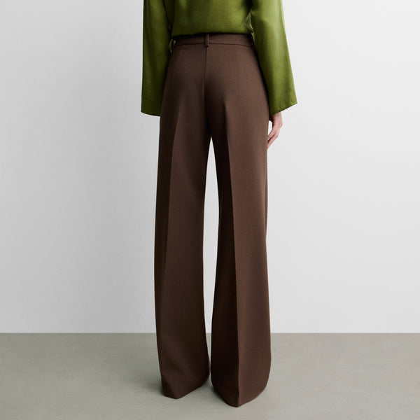 Long flared trousers